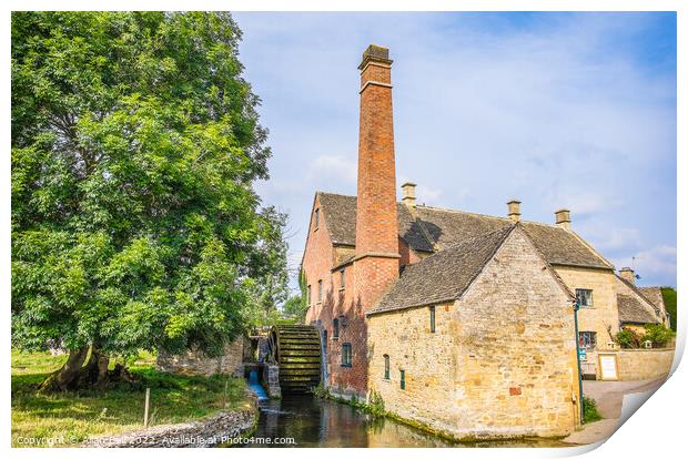 The Old Mill Lower slaughter Print by Allan Bell