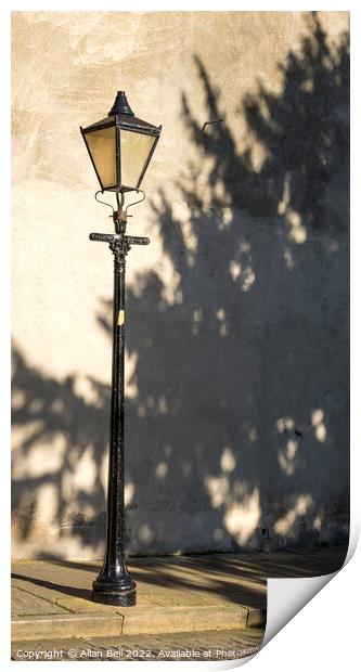 Old street lamp Print by Allan Bell