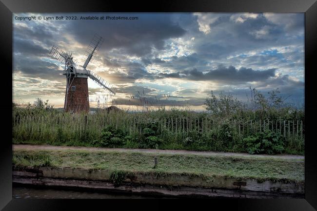 Windmill Norfolk Framed Print by Lynn Bolt