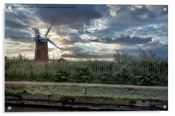 Windmill Norfolk Acrylic by Lynn Bolt