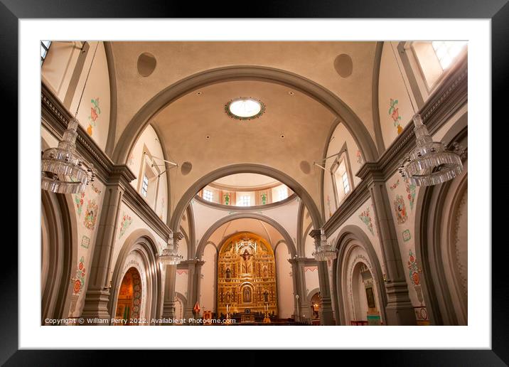 Mission Basilica San Juan Capistrano Church California Framed Mounted Print by William Perry
