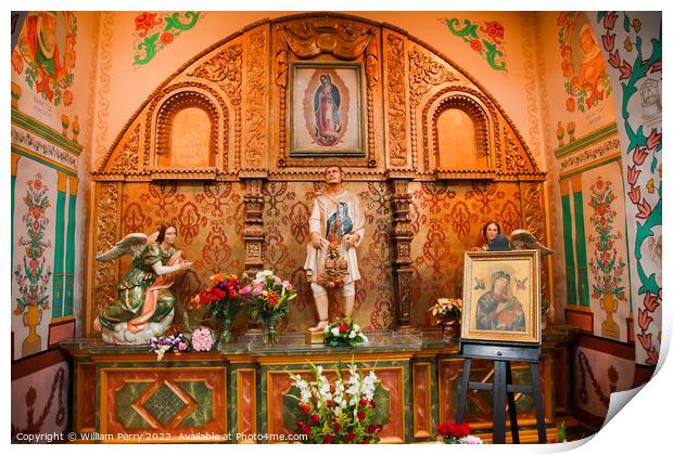 Guadalupe Shrine Mission Basilica San Juan Capistrano Church Cal Print by William Perry