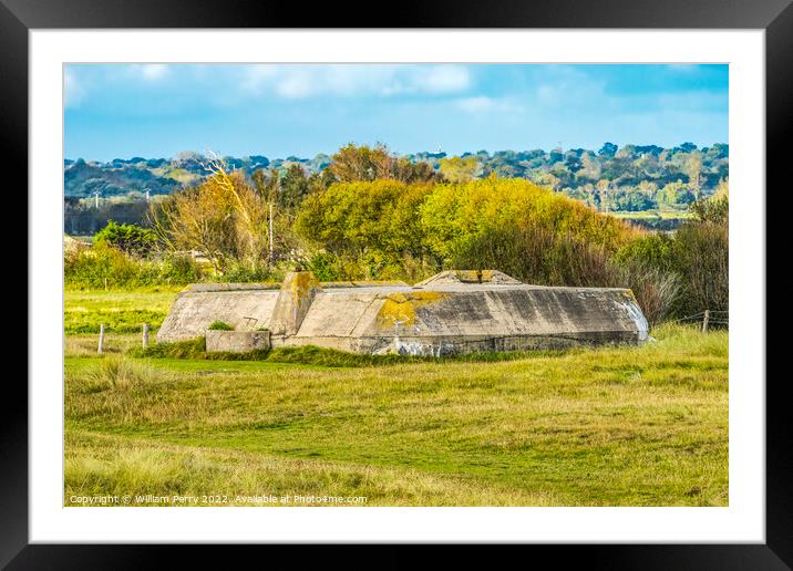 German Artillery Battery Behind Utah D-day Beach Normandy France Framed Mounted Print by William Perry