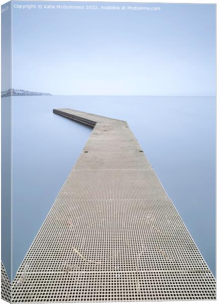 West Kirby marine lake jetty Canvas Print by Katie McGuinness