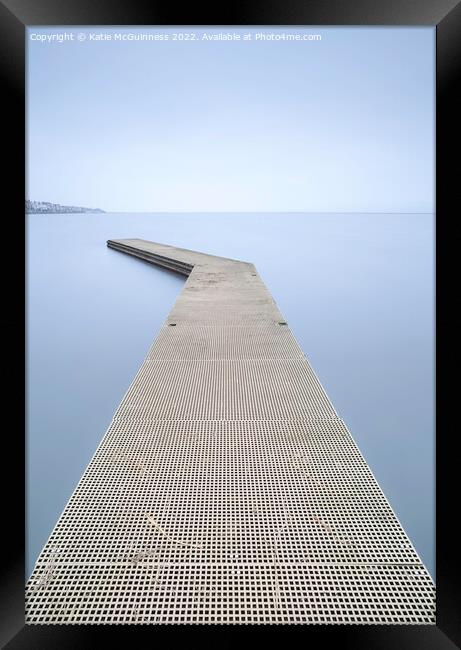 West Kirby marine lake jetty Framed Print by Katie McGuinness