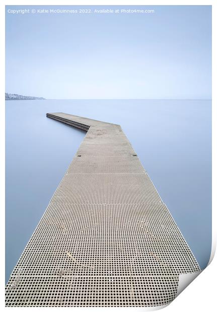 West Kirby marine lake jetty Print by Katie McGuinness