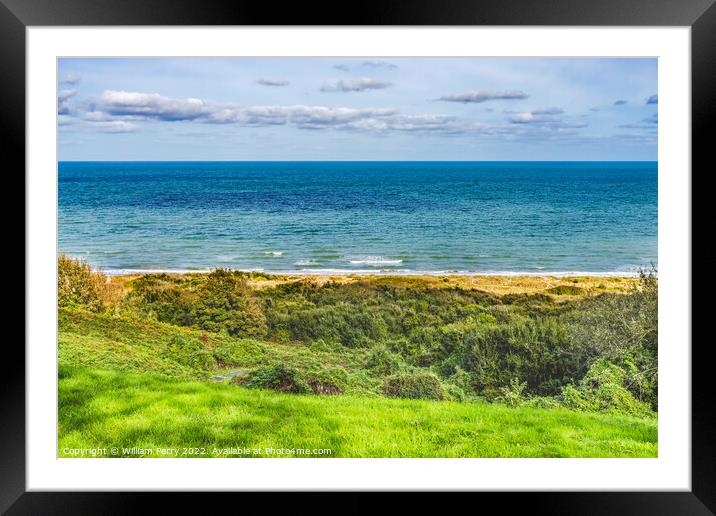 Omaha Beach American Military Cemetery Normandy France Framed Mounted Print by William Perry