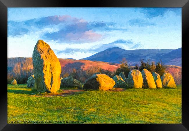 A selection of Castlerigg Stones Framed Print by Keith Douglas
