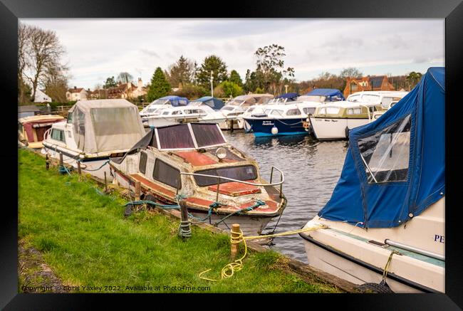 Old and abandoned motor boat  Framed Print by Chris Yaxley