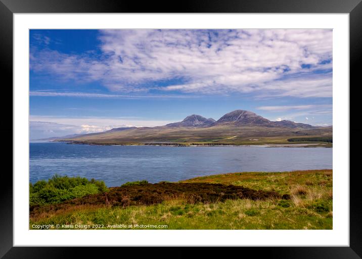 Paps of Jura, Sound of Islay, Scotland Framed Mounted Print by Kasia Design