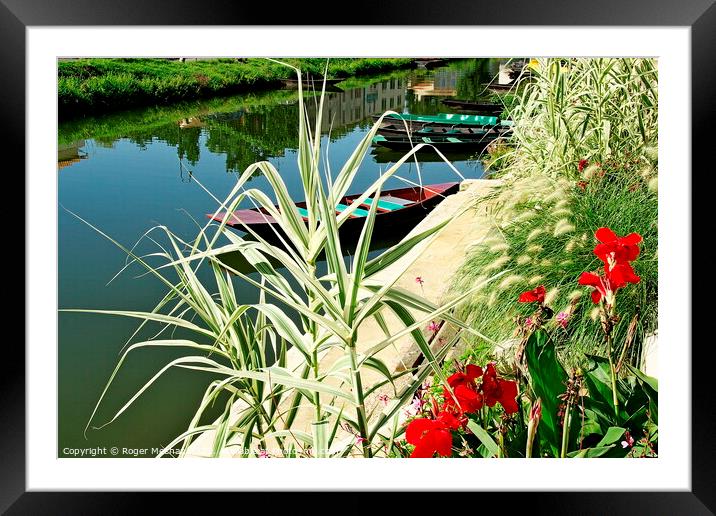Serenity on the Canal Framed Mounted Print by Roger Mechan