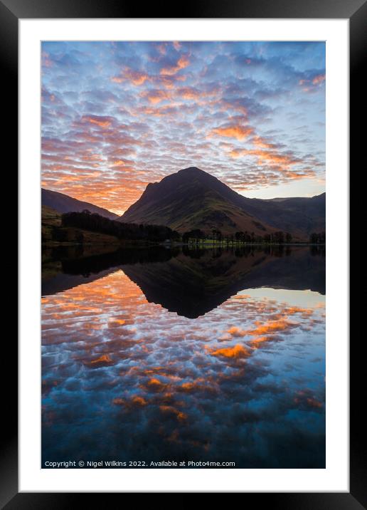 Buttermere Sunrise Framed Mounted Print by Nigel Wilkins