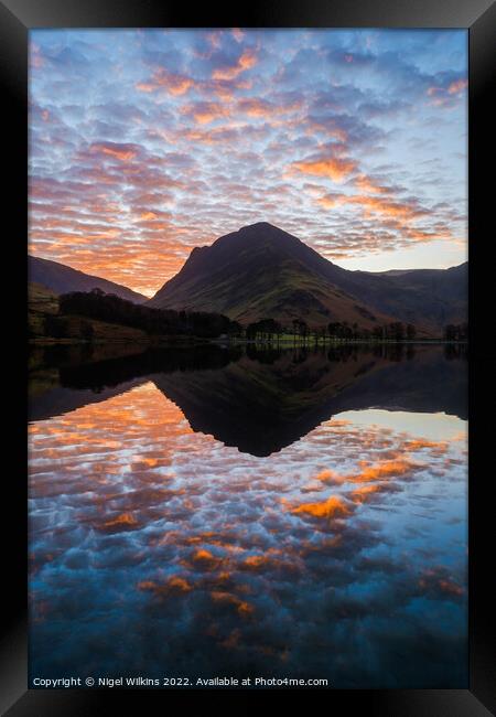 Buttermere Sunrise Framed Print by Nigel Wilkins