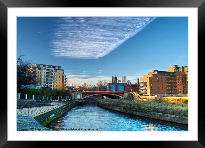 Cloud Over Crown Point Bridge Framed Mounted Print by Alison Chambers