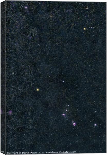 Orion star field  Canvas Print by Martin Yiannoullou