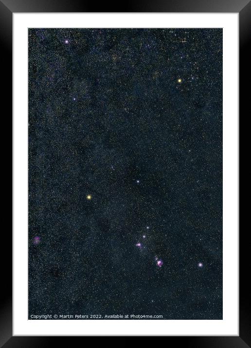 Orion star field  Framed Mounted Print by Martin Yiannoullou