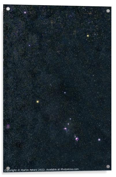 Orion star field  Acrylic by Martin Yiannoullou