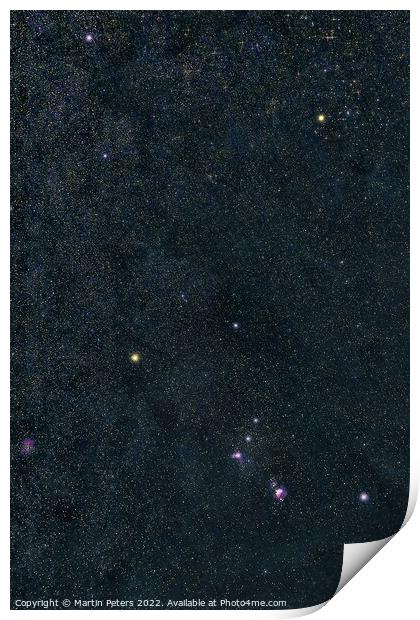 Orion star field  Print by Martin Yiannoullou