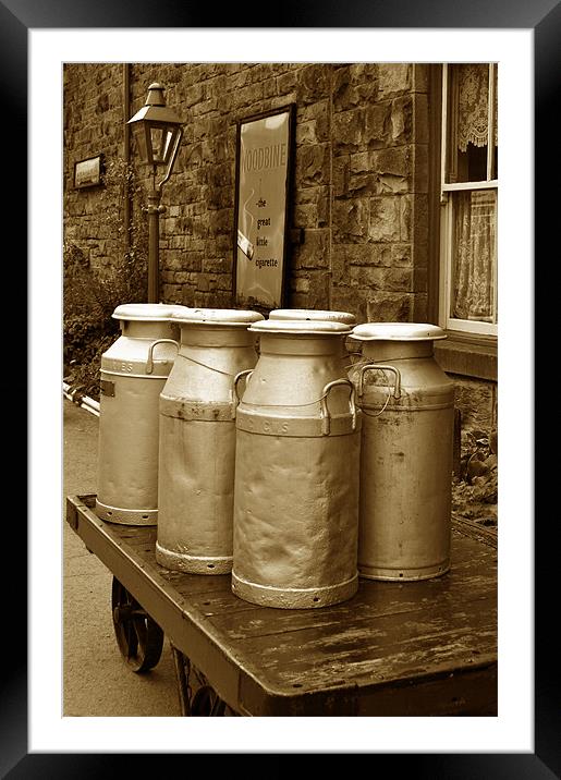 Milk Churns Framed Mounted Print by graham young