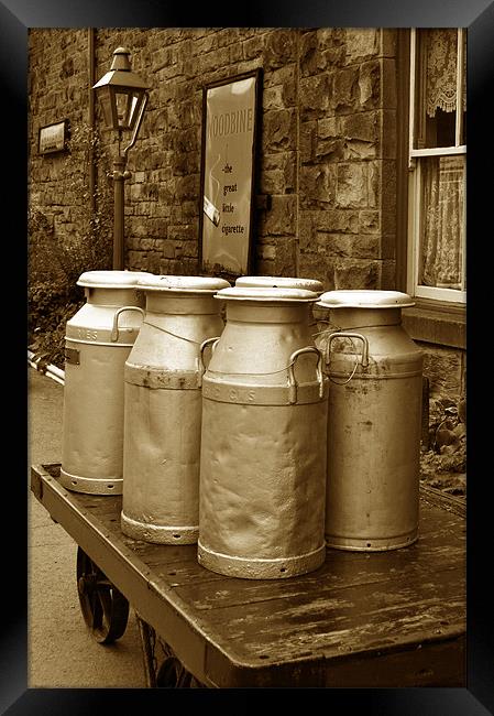 Milk Churns Framed Print by graham young