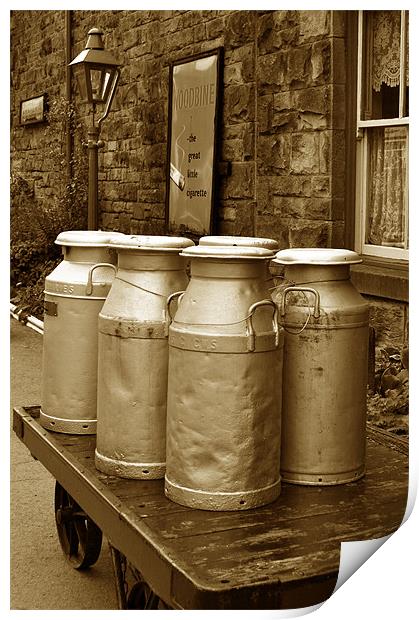 Milk Churns Print by graham young