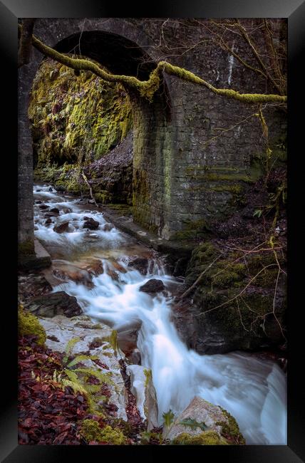 Devil's Bridge in the Clydach Gorge Framed Print by Leighton Collins