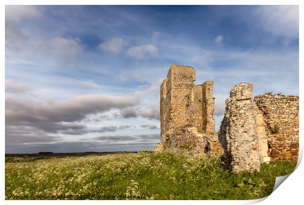 Ancient ruins in rural English landscape Print by Simon Bratt LRPS