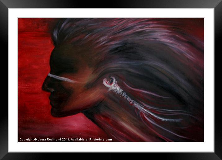Warrior faces the wind Framed Mounted Print by Laura Dawnsky