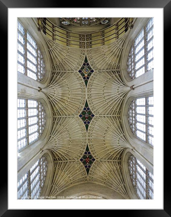 The Intense Beauty of Bath Abbey's Fan Vaulted Cei Framed Mounted Print by Roger Mechan
