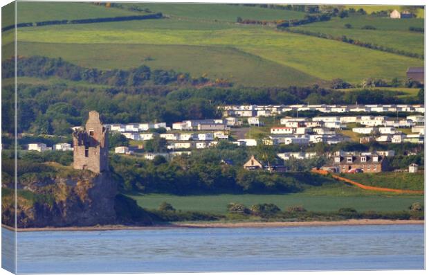 Greenan Castle and Greenan cottages Canvas Print by Allan Durward Photography