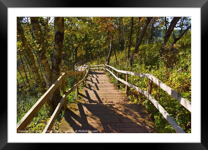 Stairs Indian Lake 3A Framed Mounted Print by Philip Lehman