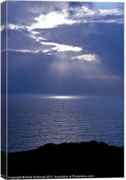Perranporth sea view Canvas Print by Mark Holbrook