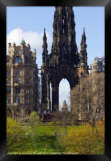Scott Monument, Edinburgh, Scotland, 2011 Framed Print by Jonathan Mitchell