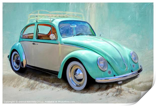1966 Beach Beetle Print by Donna Kennedy