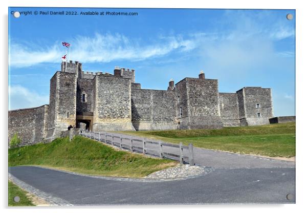 Dover Castle Acrylic by Paul Daniell