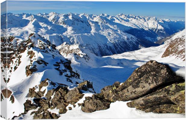 Hochgurgl Obergurgl Tyrol Austrian Alps Austria Canvas Print by Andy Evans Photos