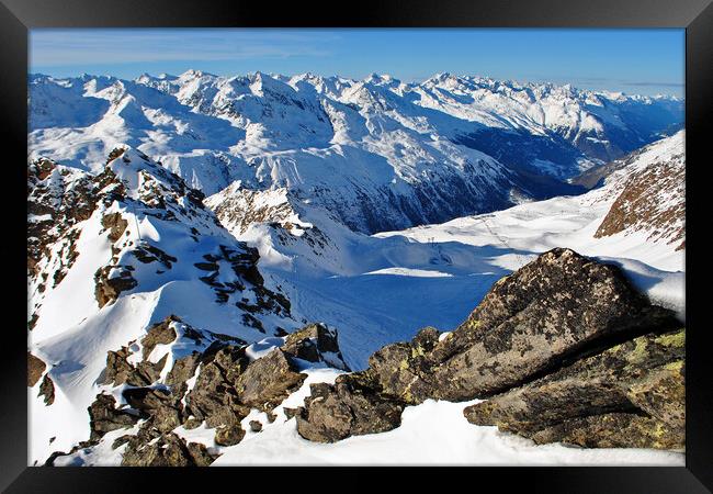 Hochgurgl Obergurgl Tyrol Austrian Alps Austria Framed Print by Andy Evans Photos