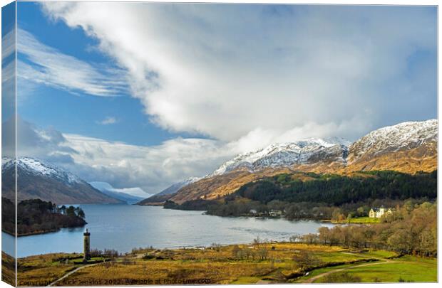Loch Shiel in the Scottish Highlands Canvas Print by Nick Jenkins