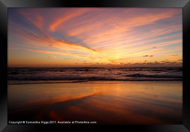 Feathered Sunset Framed Print by Samantha Higgs