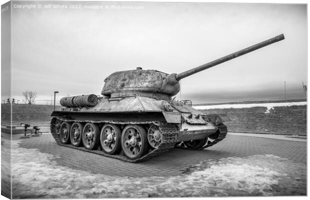 Soviet T-34 Canvas Print by Jeff Whyte