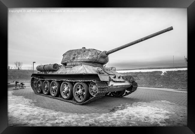 Soviet T-34 Framed Print by Jeff Whyte