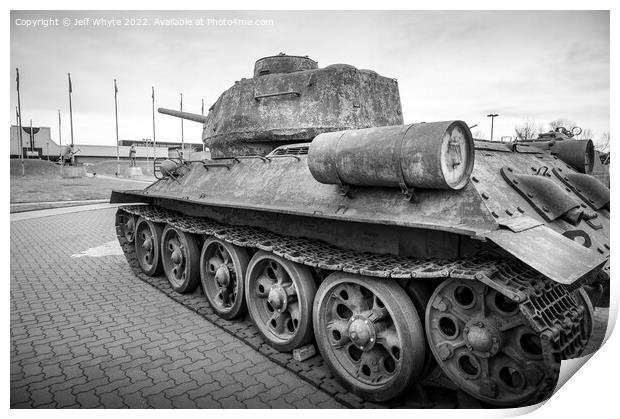 Soviet T-34 Print by Jeff Whyte