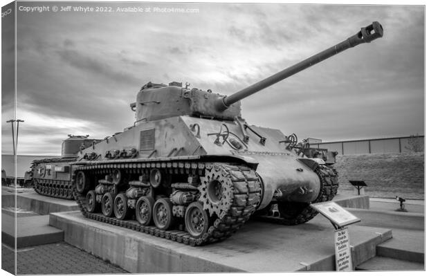 Sherman Tank Canvas Print by Jeff Whyte