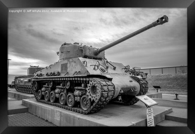 Sherman Tank Framed Print by Jeff Whyte