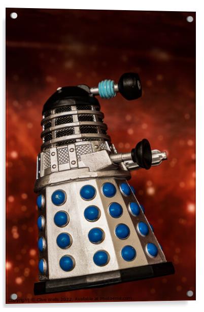 Floating Emperor Dalek Acrylic by Clive Wells