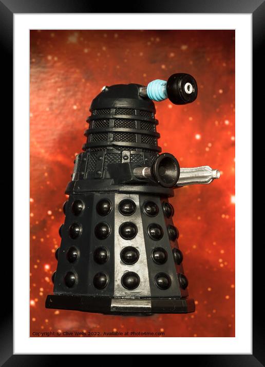 Cult of Skaro Dalek Framed Mounted Print by Clive Wells