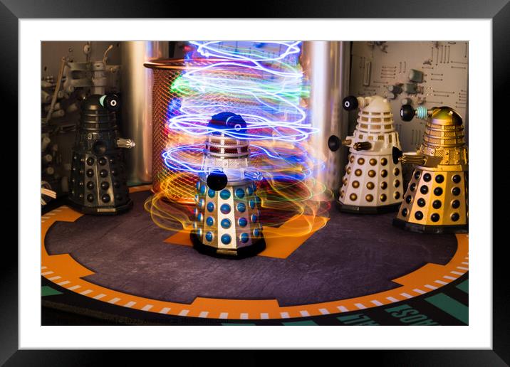 Dalek materializimg Framed Mounted Print by Clive Wells
