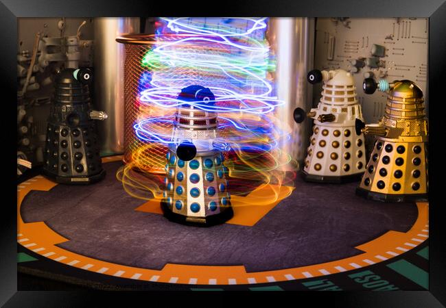 Dalek materializimg Framed Print by Clive Wells