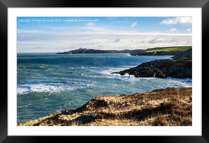 Rocky Coastline on Anglesey Wales Framed Mounted Print by Pearl Bucknall