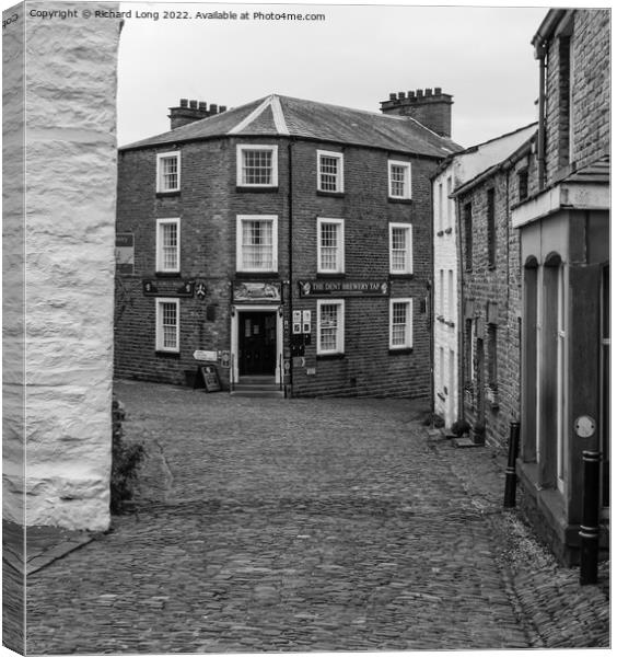  Street view in the village of Dent, Yorkshire Dal Canvas Print by Richard Long